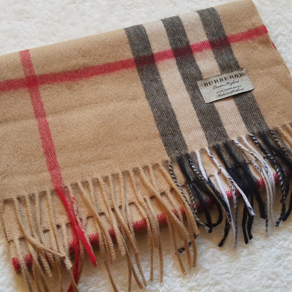 Burberry Cashmere Camel Scarf